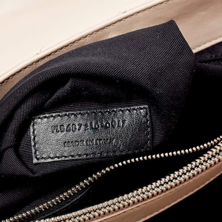 Pre Owned Saint Laurent Pink Matelasse Leather Medium Loulou Shoulder Bag