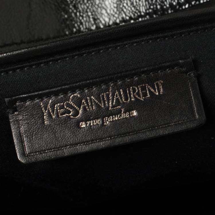 Pre Owned Yves Saint Laurent Black Patent Leather Small Metropolis Tribute Tote