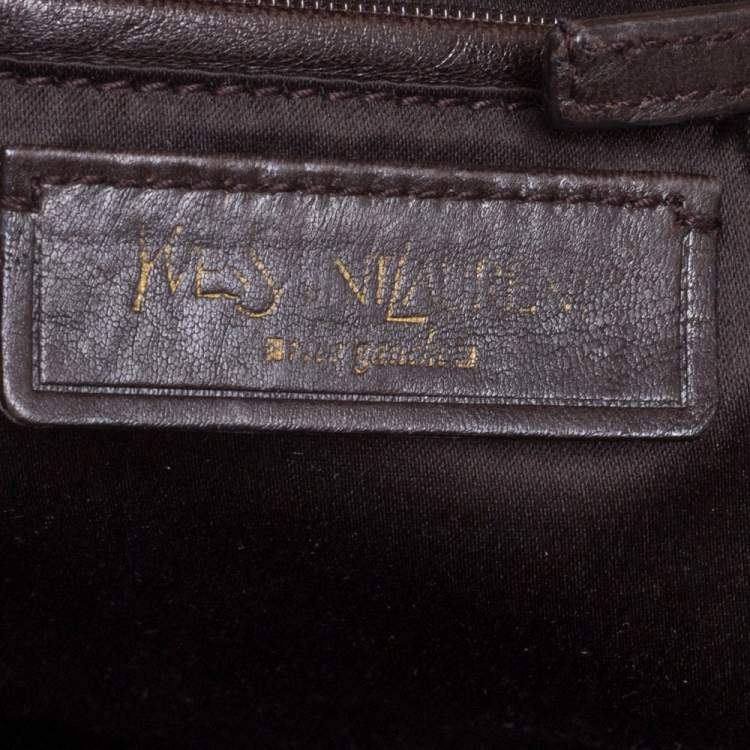 مملوكة مسبقًا Yves Saint Laurent Caramel Brown Leather Muse Bowler Bag