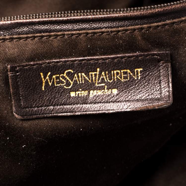 Pre Owned Saint Laurent Brown Patent Leather Large Muse Bag