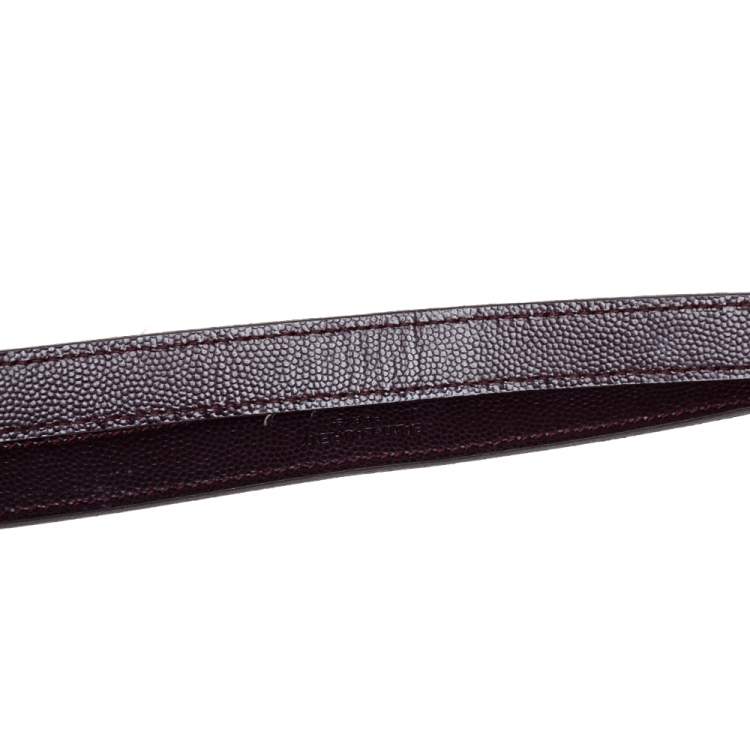 Pre Owned Saint Laurent Burgundy Matelasse Leather Large Cassandre Flap Bag