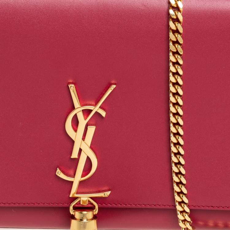مملوكة مسبقًا Saint Laurent Red Leather Medium Kate Tassel Shoulder Bag
