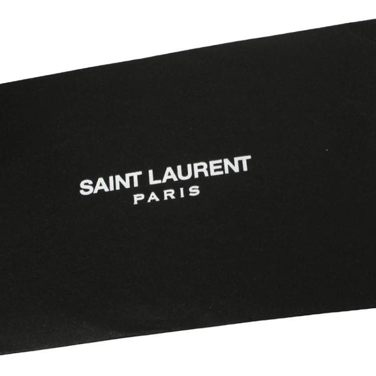 Pre Owned Saint Laurent Black Leather Fringe Large Shopper Tote