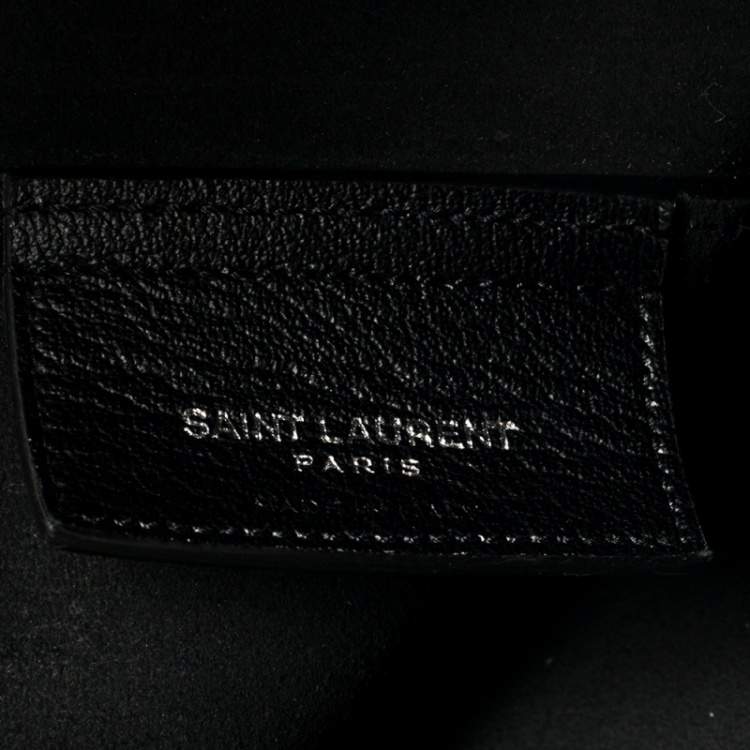 Pre Owned Saint Laurent Black Leather Fringe Large Shopper Tote