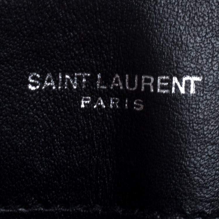 Pre Owned Saint Laurent Black Matelasse Leather Medium Loulou Shoulder Bag