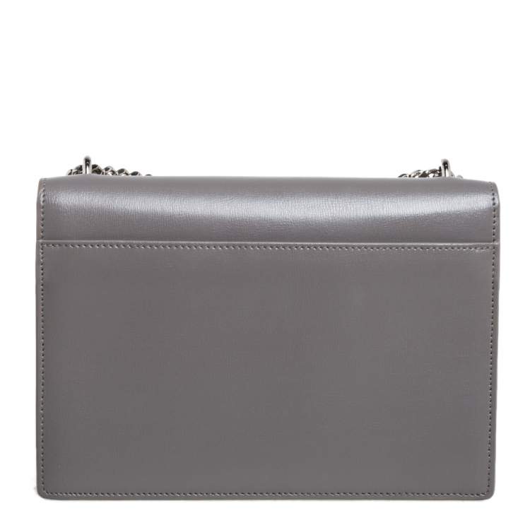 Pre Owned Saint Laurent Grey Leather Medium Sunset Shoulder Bag