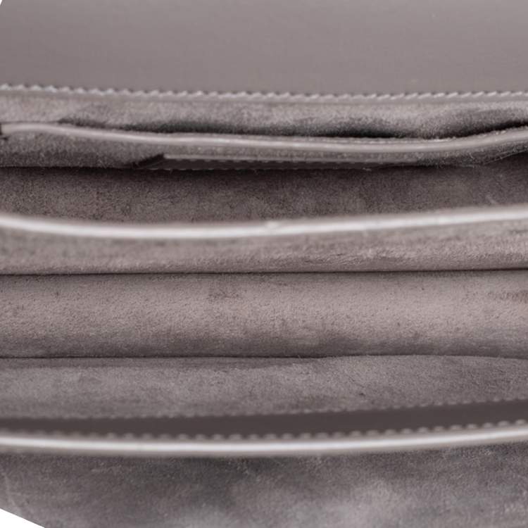 Pre Owned Saint Laurent Grey Leather Medium Sunset Shoulder Bag