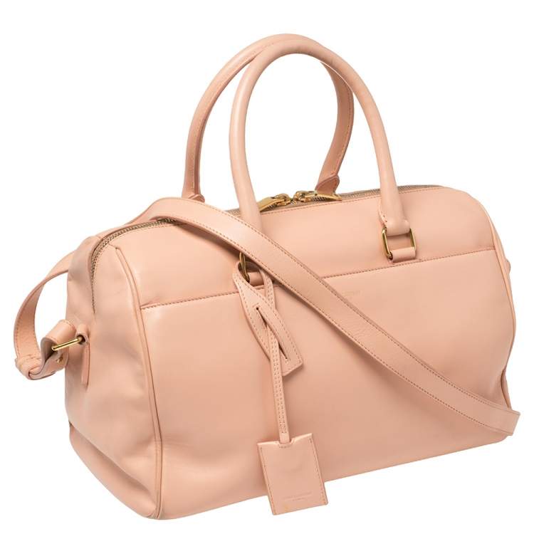 Pre Owned Saint Laurent Salmon Leather Classic Duffle 6 Bag