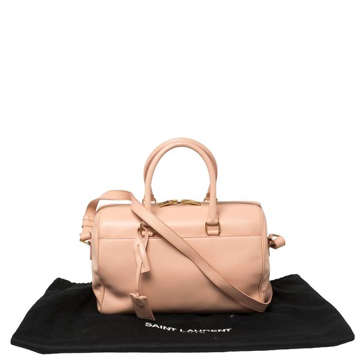 Pre Owned Saint Laurent Salmon Leather Classic Duffle 6 Bag