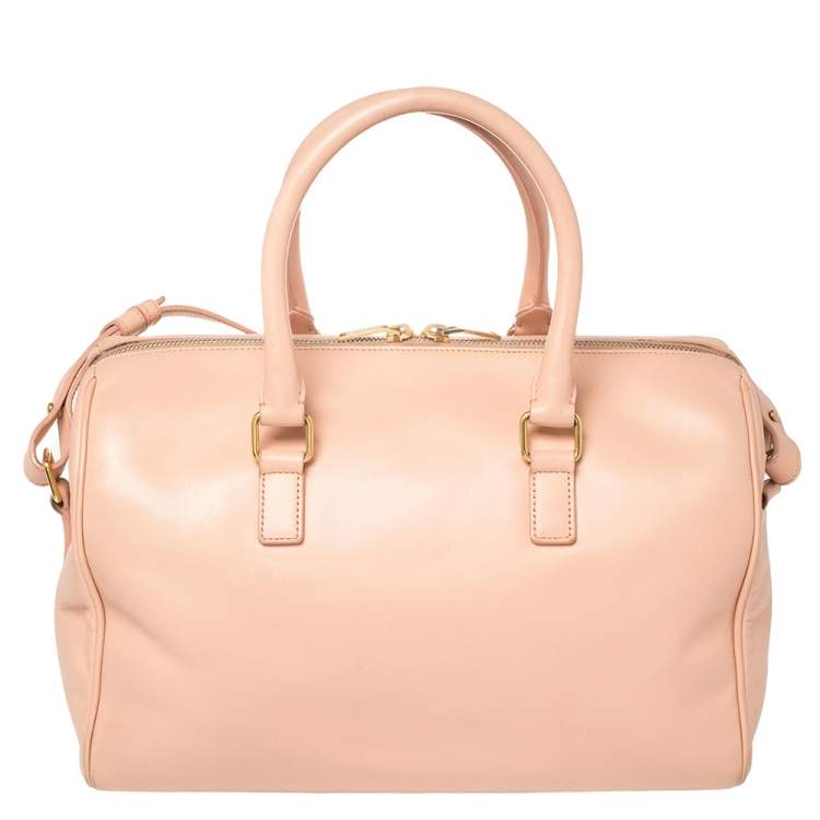 Pre Owned Saint Laurent Salmon Leather Classic Duffle 6 Bag