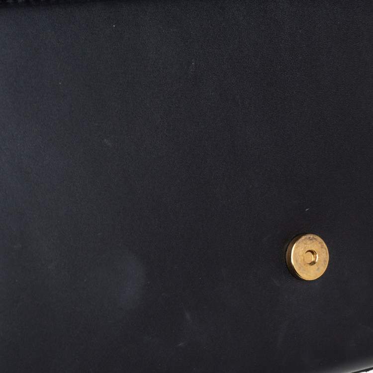 Pre Owned Saint Laurent Black Leather Medium Kate Tassel Shoulder Bag