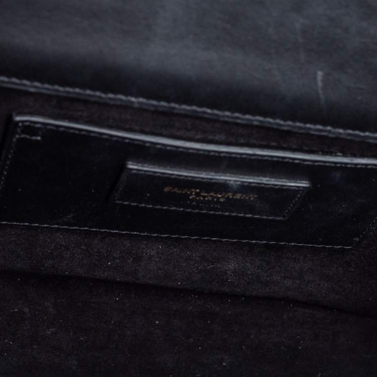 Pre Owned Saint Laurent Black Leather Medium Kate Tassel Shoulder Bag