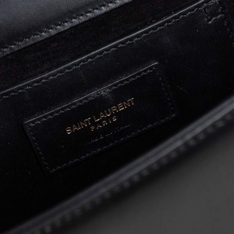 Pre Owned Saint Laurent Black Leather Medium Kate Tassel Shoulder Bag
