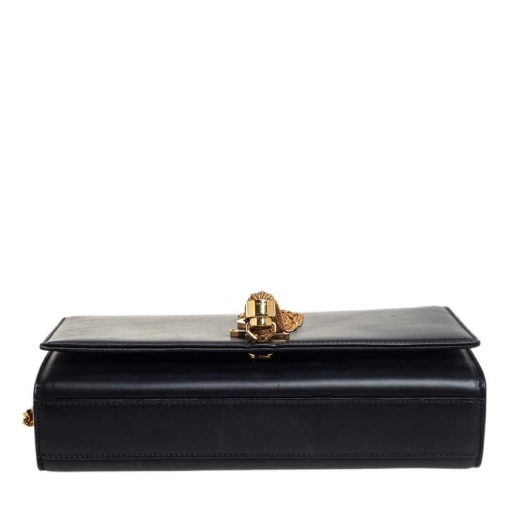 Pre Owned Saint Laurent Black Leather Medium Kate Tassel Shoulder Bag