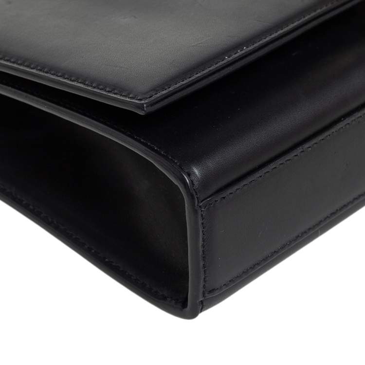 Pre Owned Saint Laurent Black Leather Medium Kate Tassel Shoulder Bag