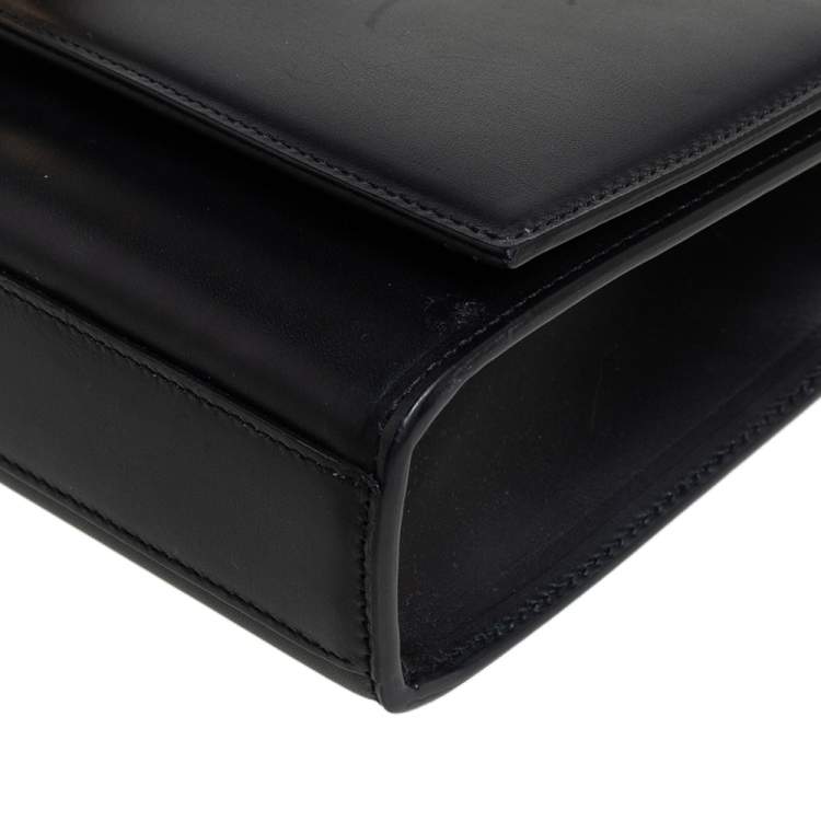 Pre Owned Saint Laurent Black Leather Medium Kate Tassel Shoulder Bag
