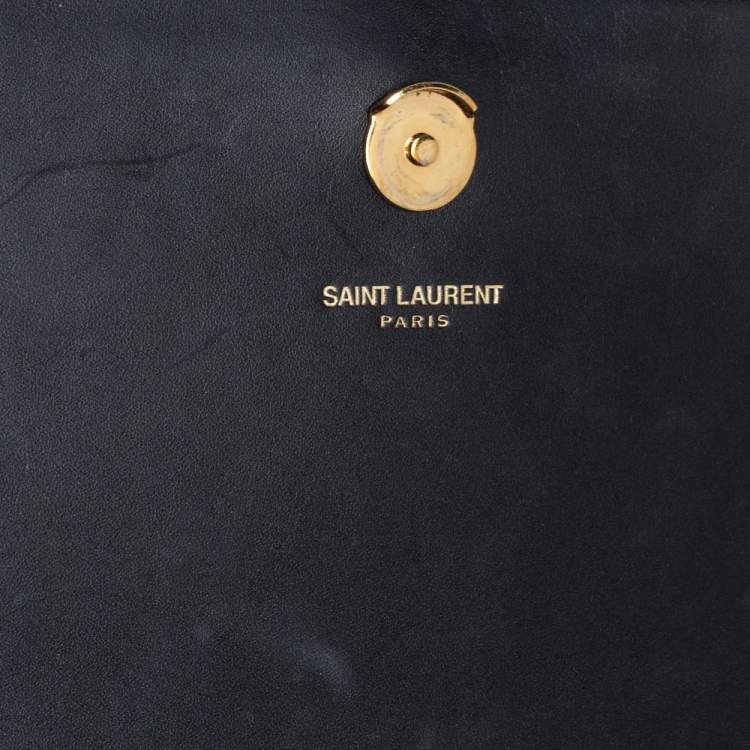 Pre Owned Saint Laurent Black Leather Medium Kate Tassel Shoulder Bag