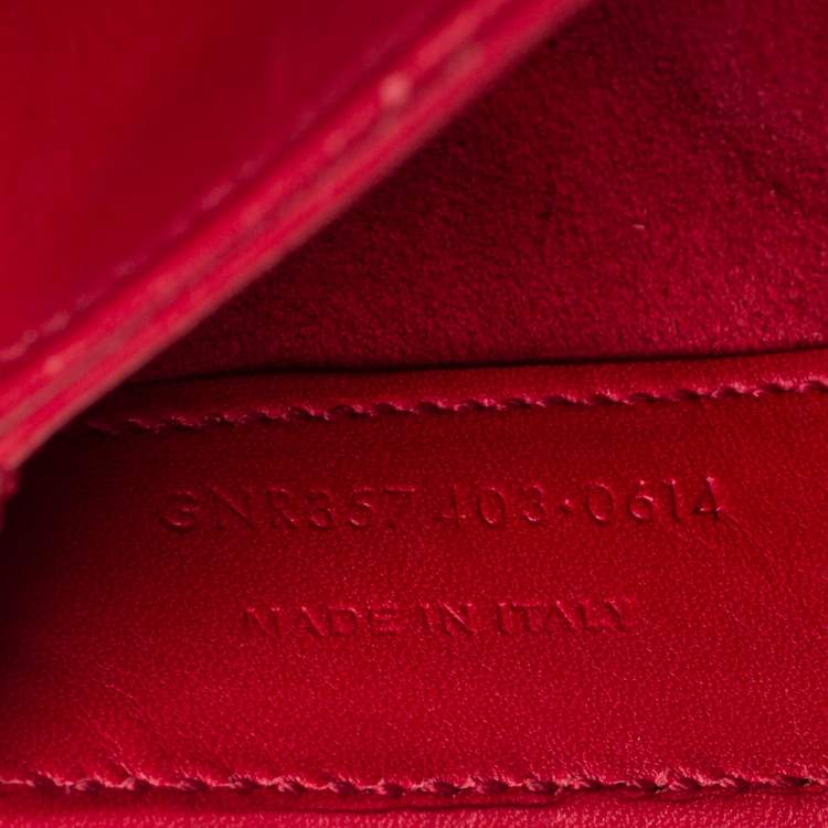 Pre Owned Saint Laurent Red Smooth Leather Medium Monogram Universite Shoulder Bag