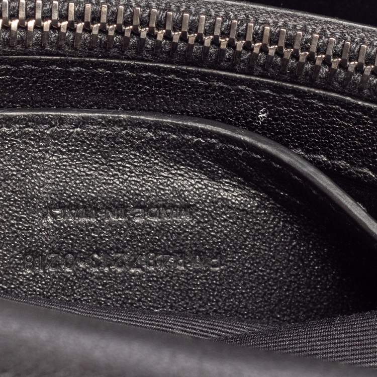 Pre Owned Saint Laurent Black Chevron Quilted Leather Medium College Top Handle Bag