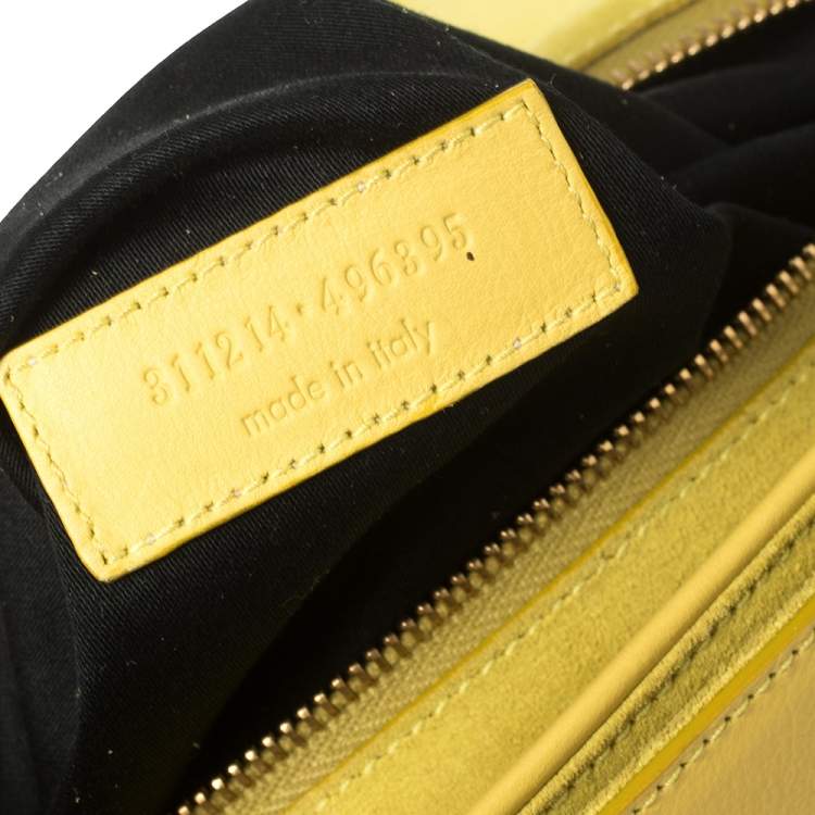 Pre Owned Saint Laurent Yellow Leather Ligne Y Crossbody Bag