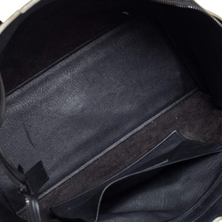 Pre Owned Saint Laurent Black Leather Small Downtown Cabas Tote
