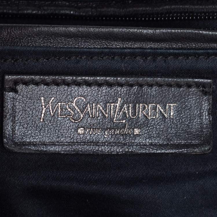 Pre Owned Saint Laurent Black Patent Leather  Easy Y Satchels
