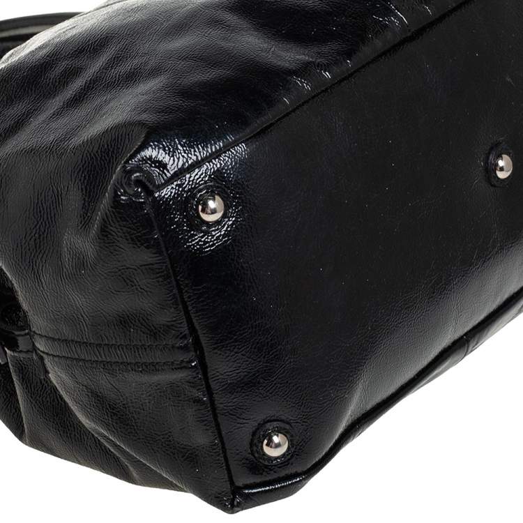 Pre Owned Saint Laurent Black Patent Leather  Easy Y Satchels