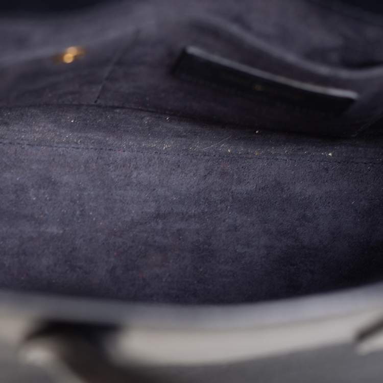 Pre Owned Saint Laurent Navy Blue Leather Nano Classic Sac De Jour Tote