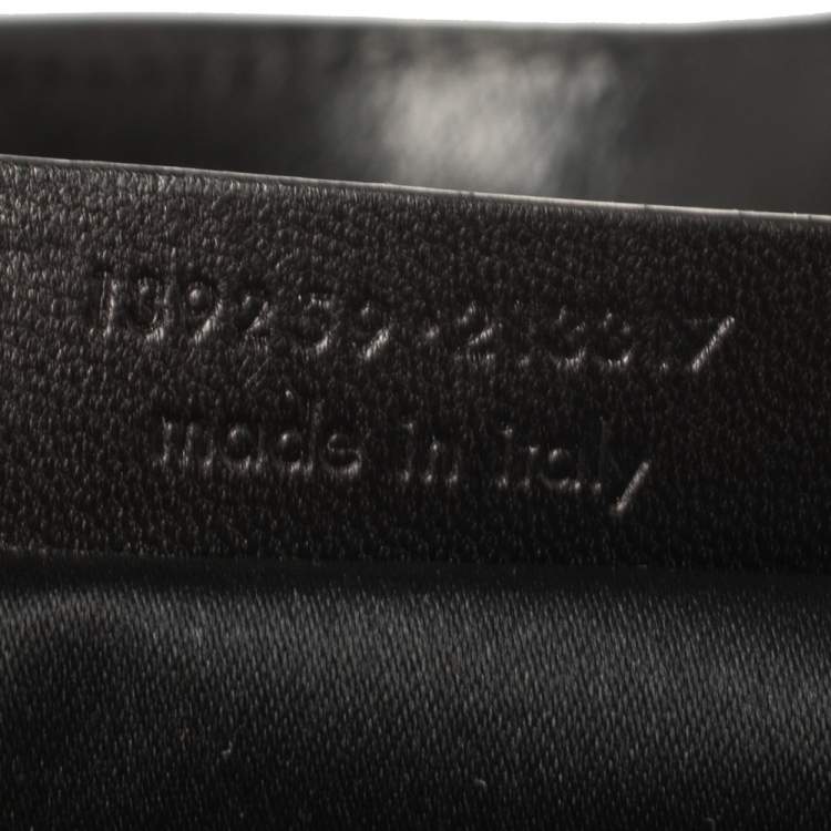 Pre Owned Yves Saint Laurent Black Leather Ring Hobo