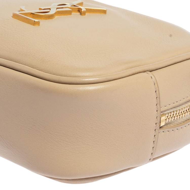 Pre Owned Saint Laurent Beige Leather Blogger Crossbody Bag