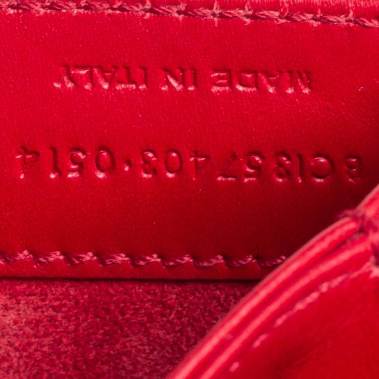 Pre Owned Saint Laurent Red Leather Medium Monogram Universite Shoulder Bag