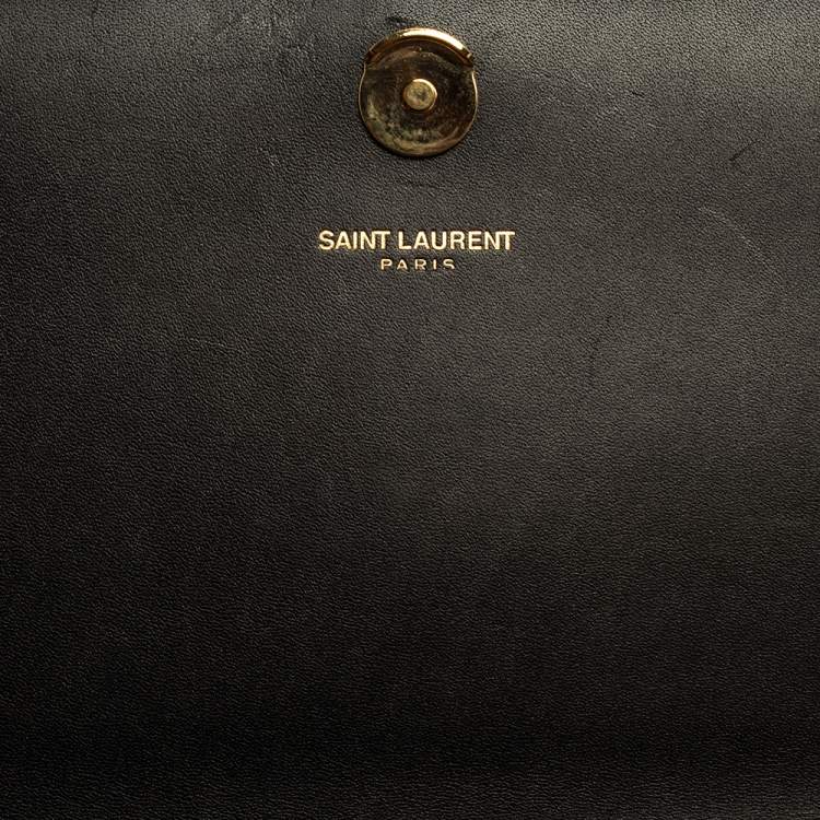 Pre Owned Saint Laurent Black Leather Medium Kate Tassel Shoulder Bag