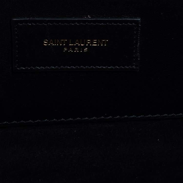Pre Owned Saint Laurent Black Leather Medium Kate Tassel Shoulder Bag