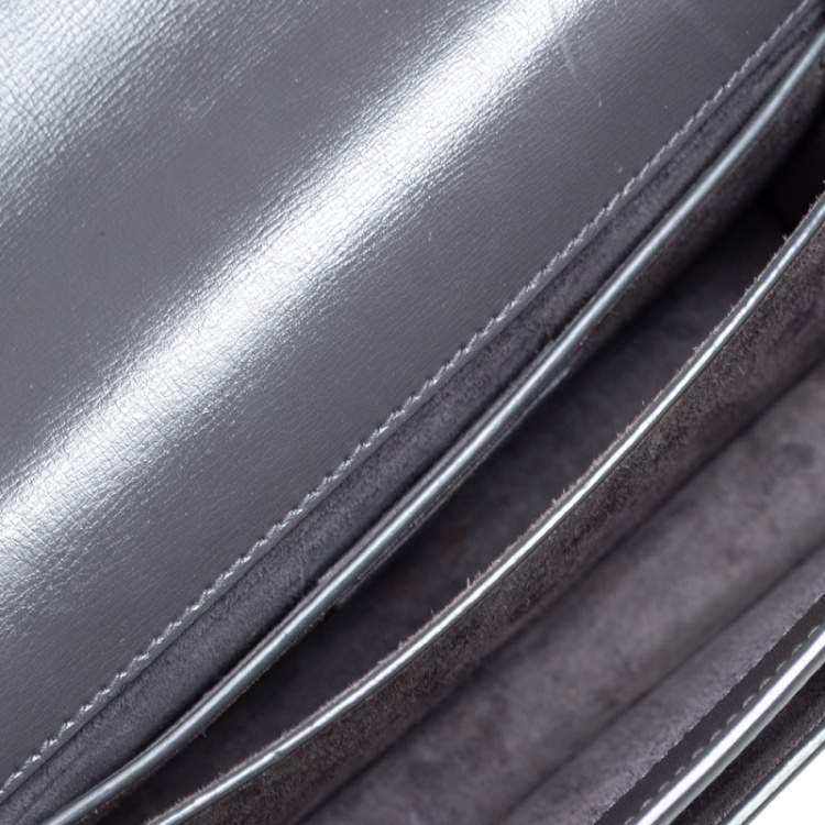 Pre Owned Saint Laurent Grey Leather Medium Sunset Shoulder Bag