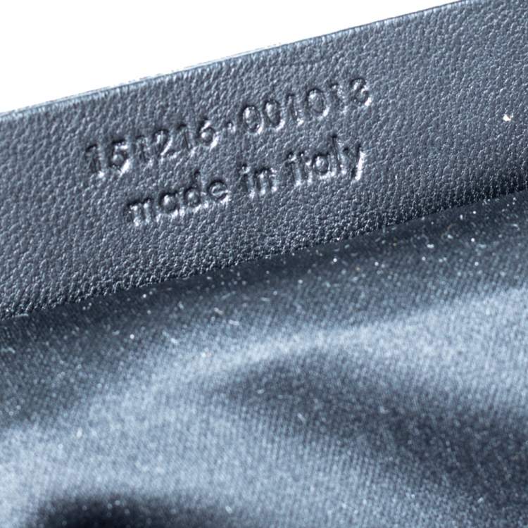 Pre Owned Saint Laurent Grey Leather Bow Shoulder Bag
