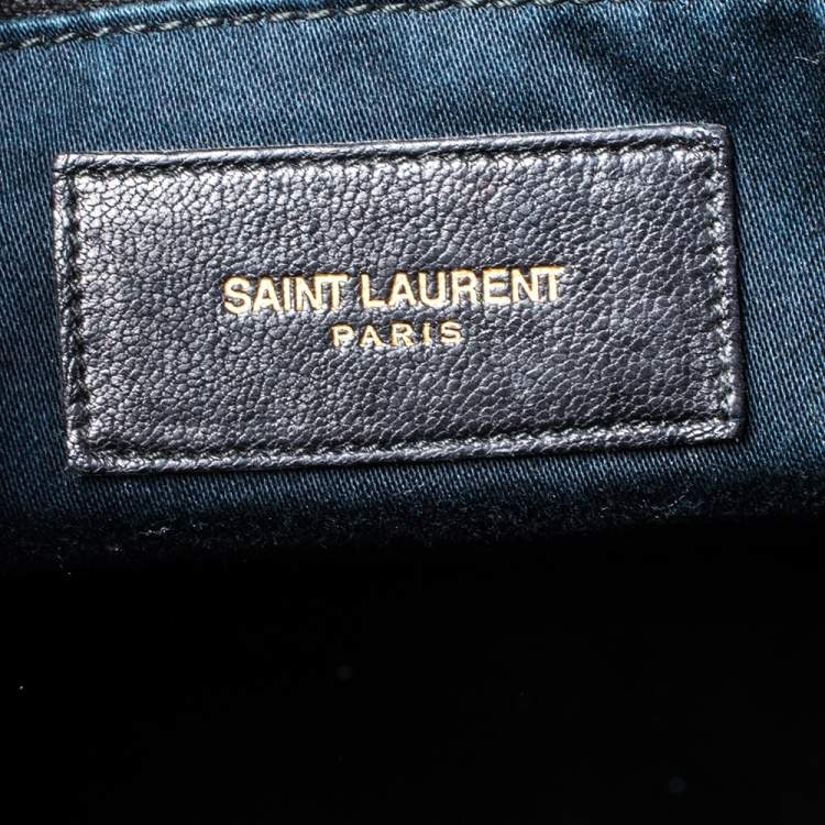 Pre Owned Saint Laurent Red Textured Leather Large Y Cabas Chyc Tote