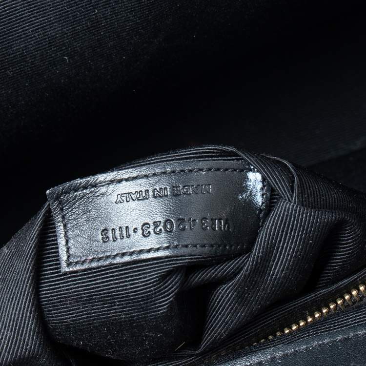 Pre Owned Saint Laurent Black Quilted Leather Envelope Shoulder Bag
