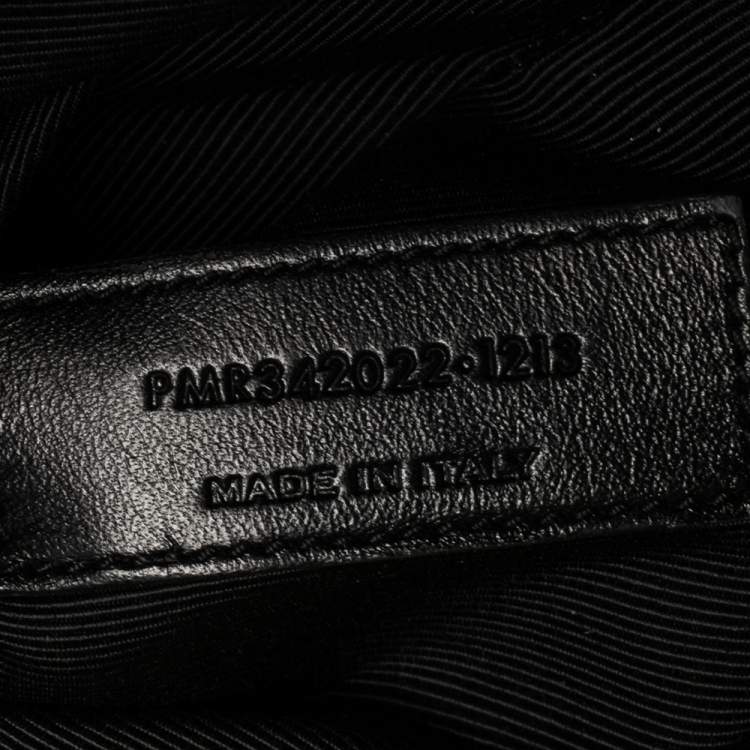 Pre Owned Saint Laurent Black Matelassé Leather Cassandre Shopper Tote