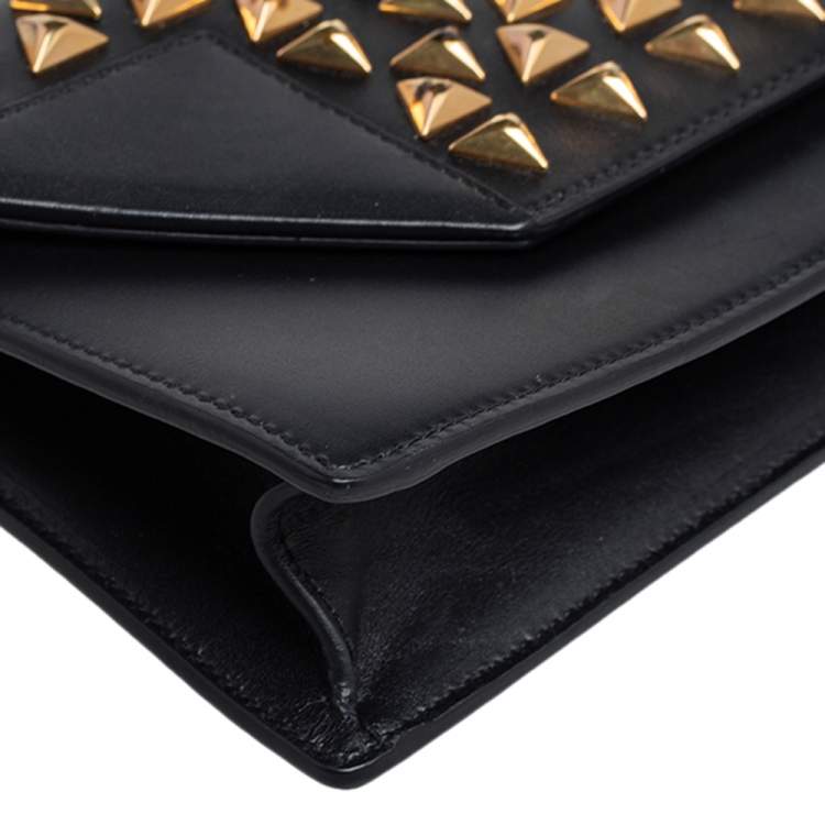 Pre Owned Saint Laurent Black Leather Mini Studded Betty Clous Shoulder Bag
