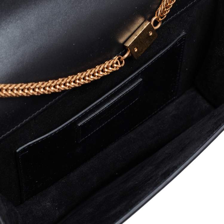 Pre Owned Saint Laurent Black Leather Mini Studded Betty Clous Shoulder Bag