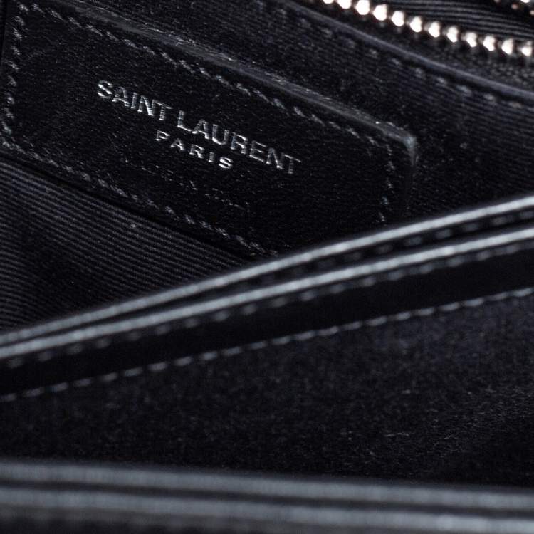 Pre Owned Saint Laurent Black Quilted Leather Toy Loulou Crossbody Bag