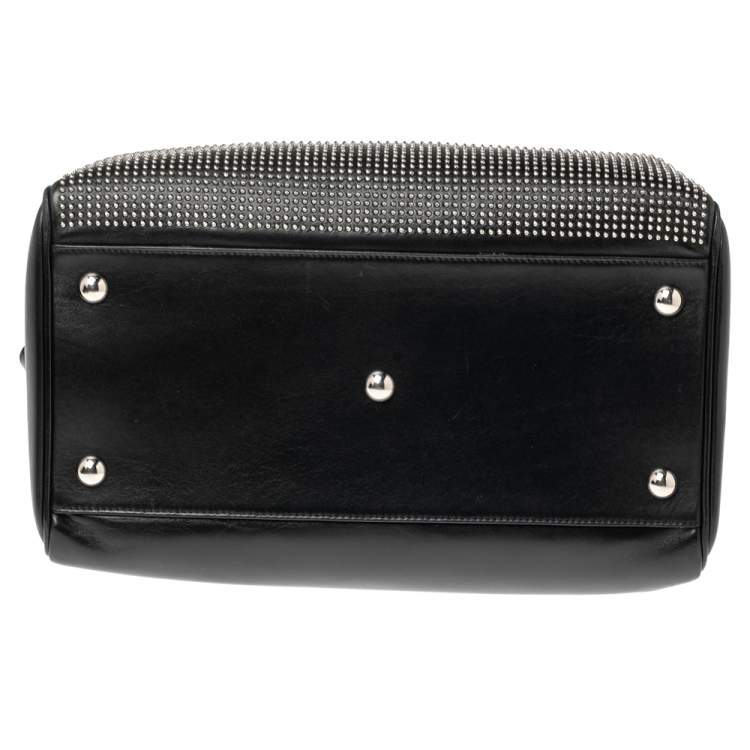 Pre Owned Saint Laurent Black Leather Duffel Bag