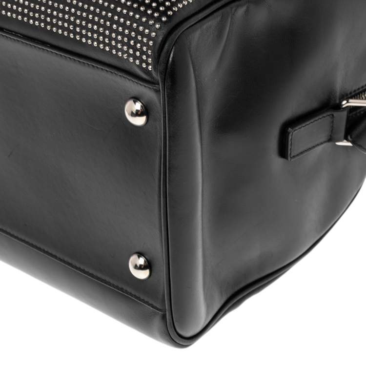 Pre Owned Saint Laurent Black Leather Duffel Bag