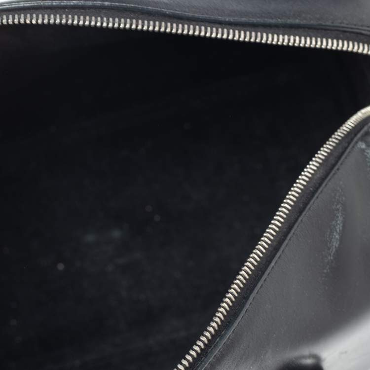 Pre Owned Saint Laurent Black Leather Duffel Bag
