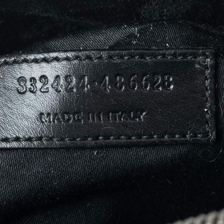 Pre Owned Saint Laurent Black Leather Duffel Bag