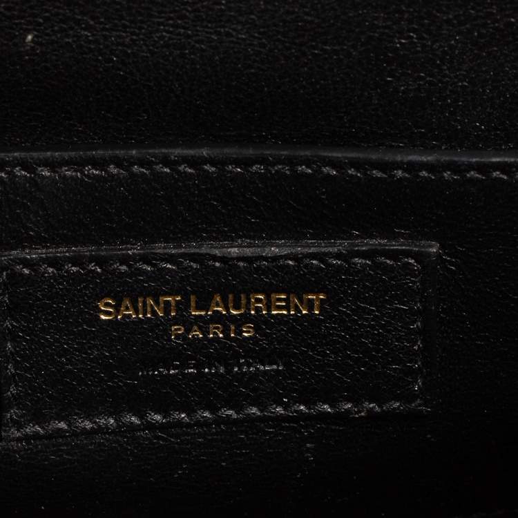 Pre Owned Saint Laurent Cream Quilted Leather Small Vicky Shoulder Bag