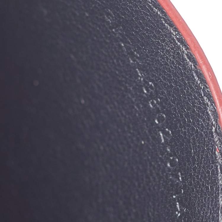 Pre Owned Saint Laurent Red Leather Card Holder