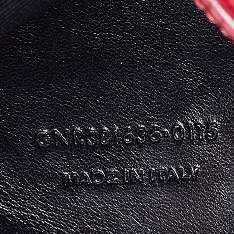 Pre Owned Saint Laurent Red Leather Camera De Poudre Crossbody Bag