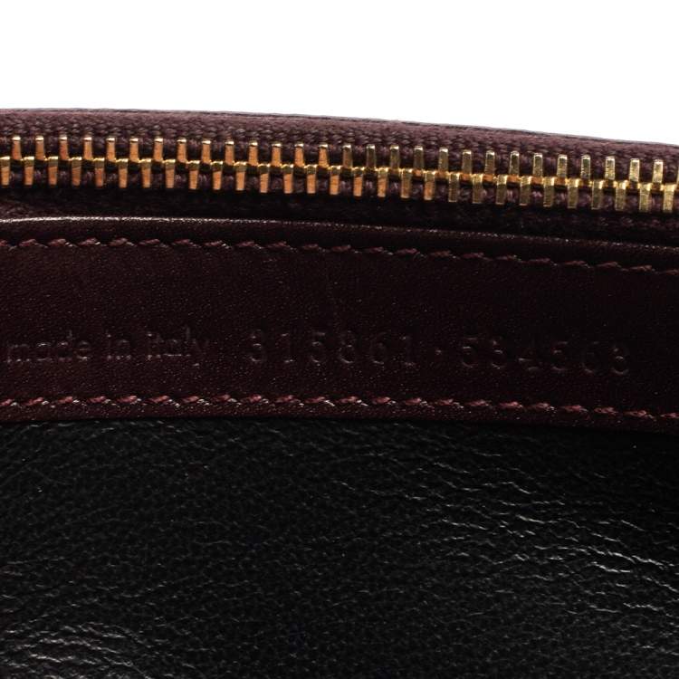 Pre Owned Saint Laurent Maroon Leather Continental Flap Wallet