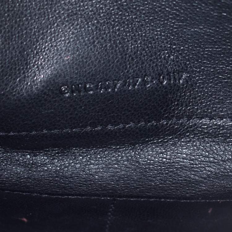Pre Owned Saint Laurent Metallic Pale Green Tri Quilted Leather Monogram Envelope Chain Shoulder Bag